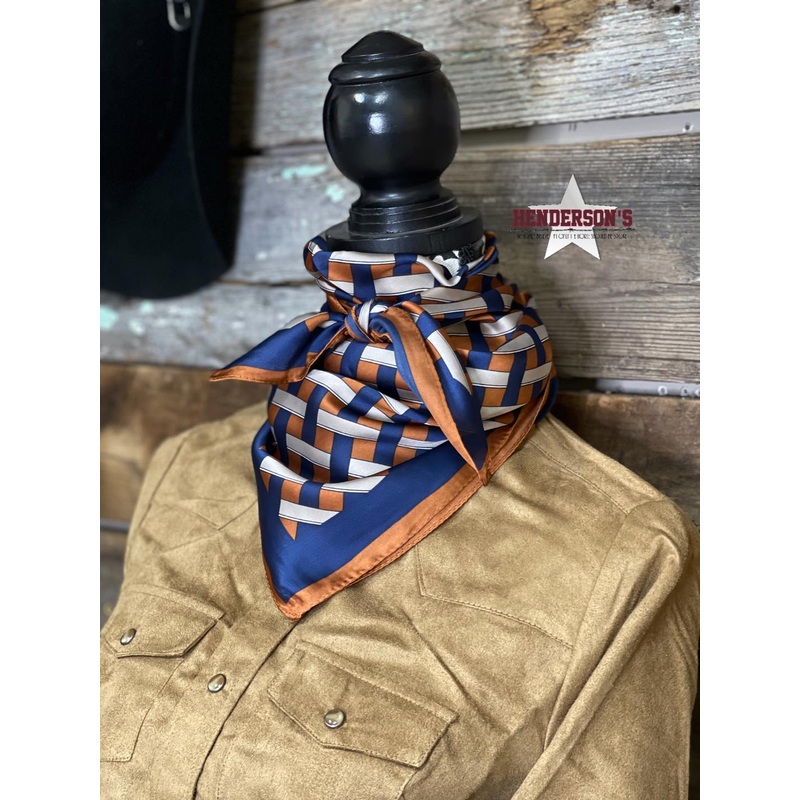 Wild Rags/Scarf ~ Navy & Bronze
