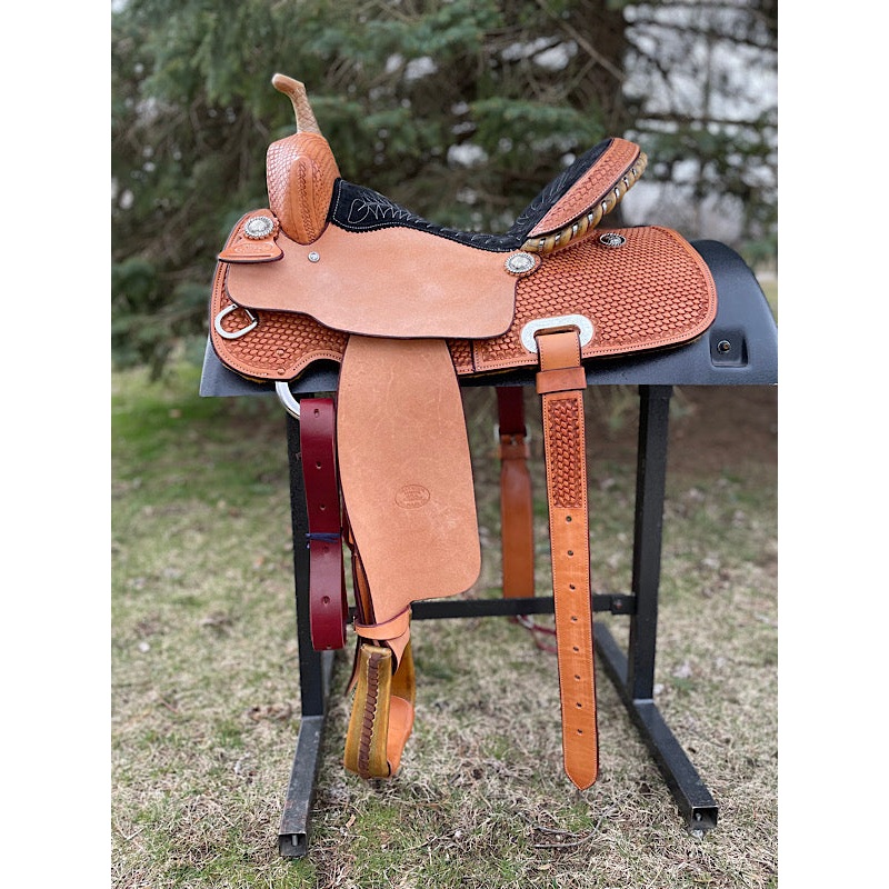15 inch Billy Cook Barrel Saddle with Rear Flank Cinch, 1521