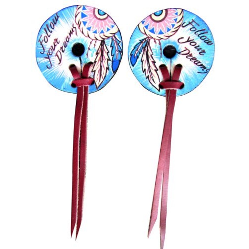 #176717: Showman  ” Follow Your Dreams” bit guards with dream catcher design
