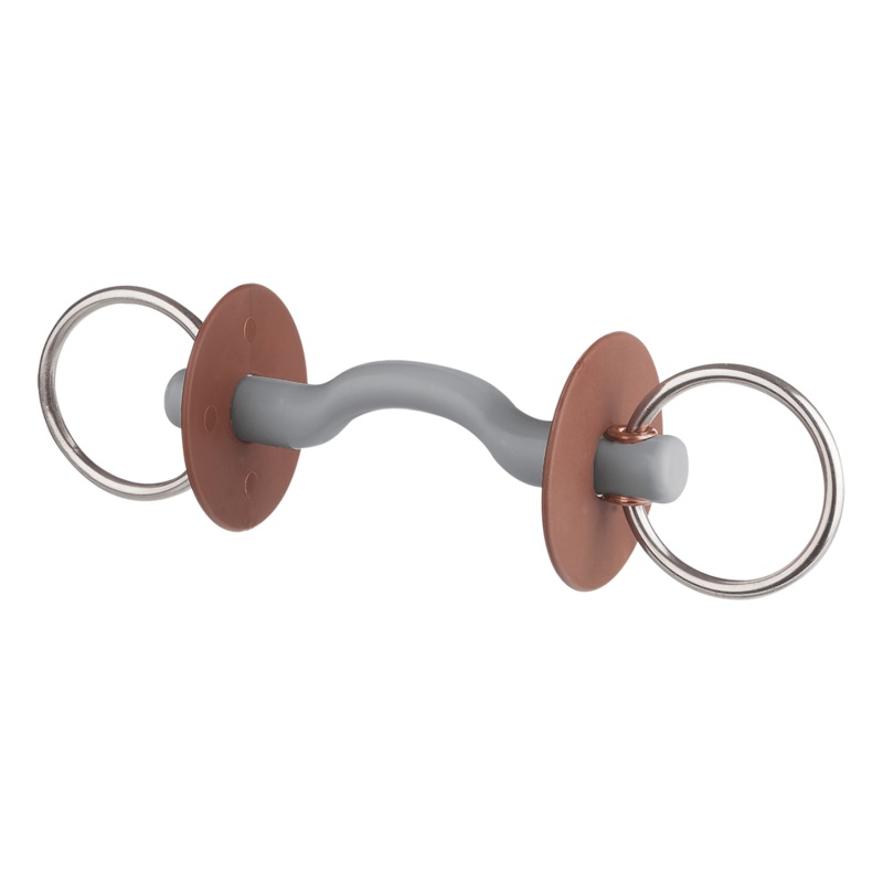 Beris Hard 7.5cm Ring Loose Ring Snaffle with Tongue Port Bar