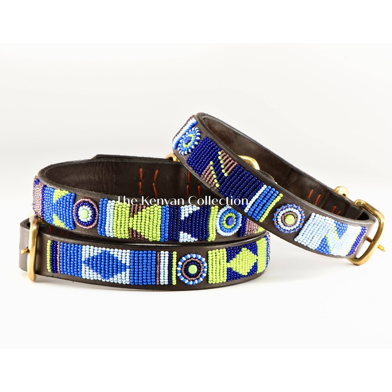 “Passion Flower” Beaded Dog Collar