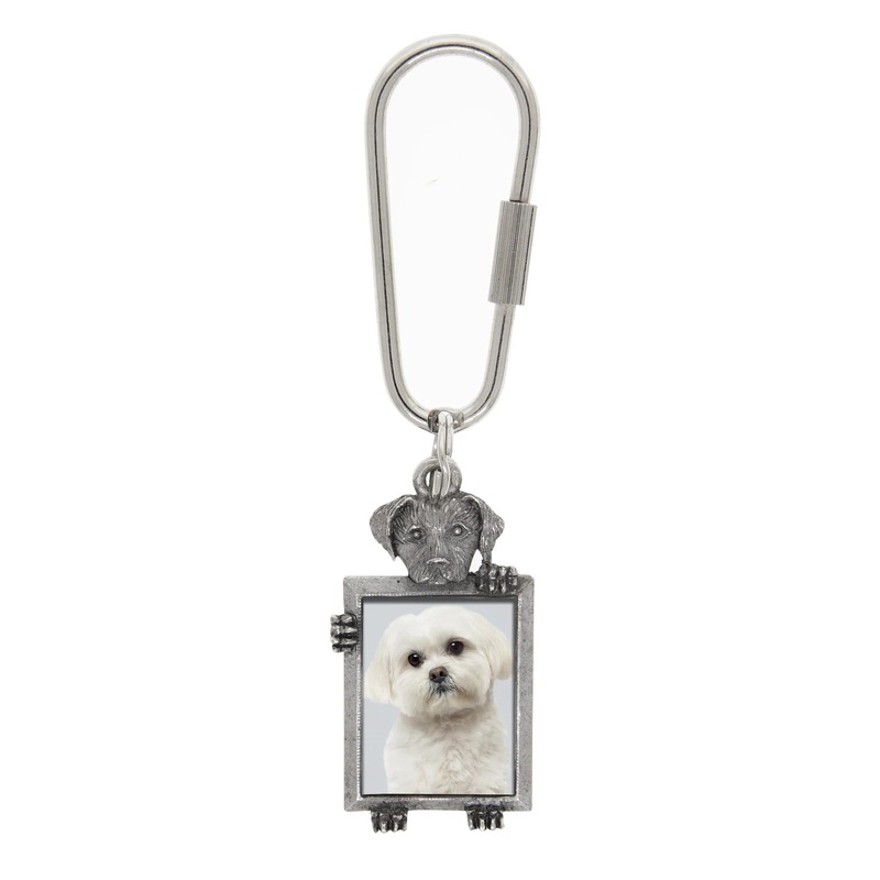 1928 Jewelry Maltese Dog Key Chain