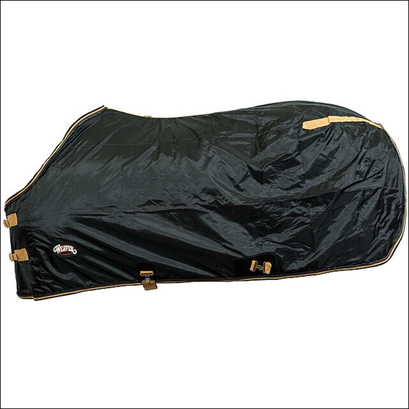 74″ Weaver 420D Stable Lightweight Durable Nylon Horse Sheet W/ Surcingle Black