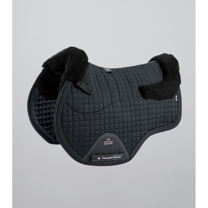 Pony Close Contact Merino Wool Half Lined European GP/ Jump Square Black/Black Wool
