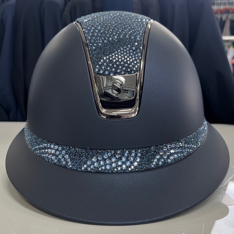 Samshield Miss Shield Blue with Crystal Intarsia top and frontal band – in stock and ready to ship!