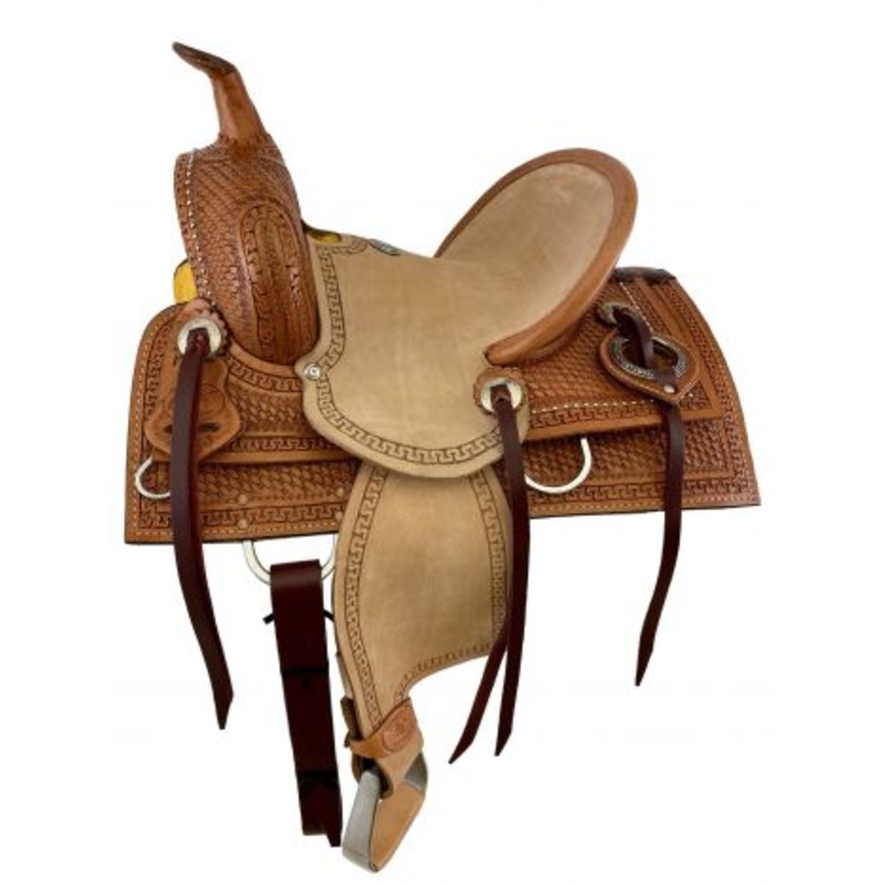 #539312: 12″ Double T Hard Seat Roping Saddle