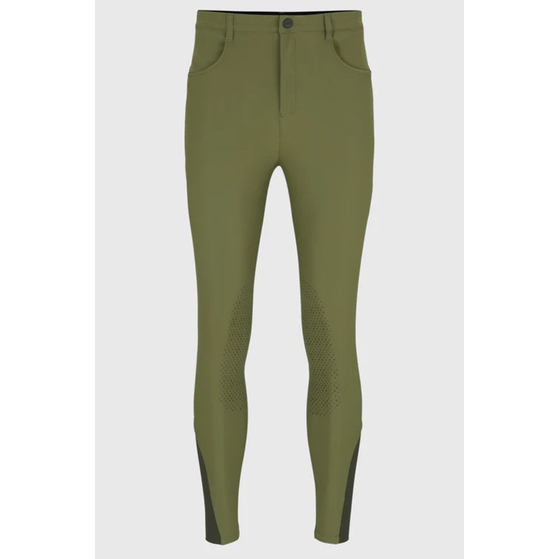 Men’s Riding Breeches with Knee Grip James Olive Green