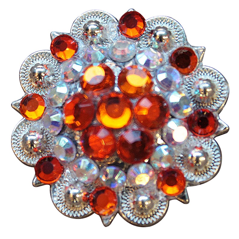 Orange Ab Crystals Berry Headstall Saddle Tack Bling Cowgirl Hilason