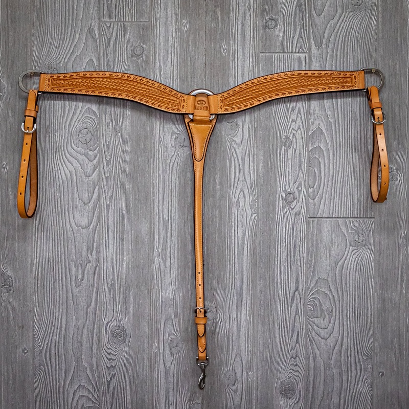 Roper breast collar, buckstitch & basket