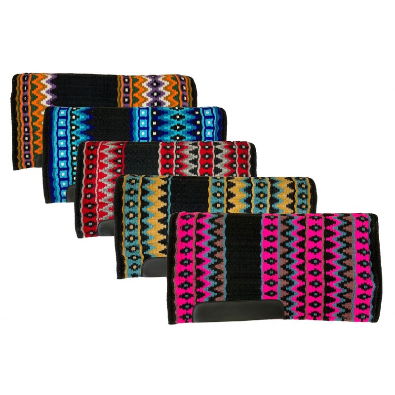Showman  38″ x 34″ 100% New Zealand woven heavy wool top pad with memory felt bottom in vibrant colors