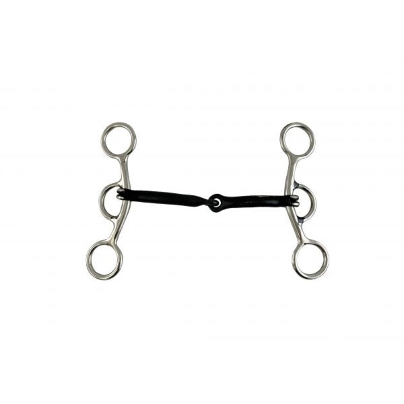 Showman   Stainless Steel broken mouth Sweet Iron Mouth bit with 5″ Cheek and 5″ broken mouth piece