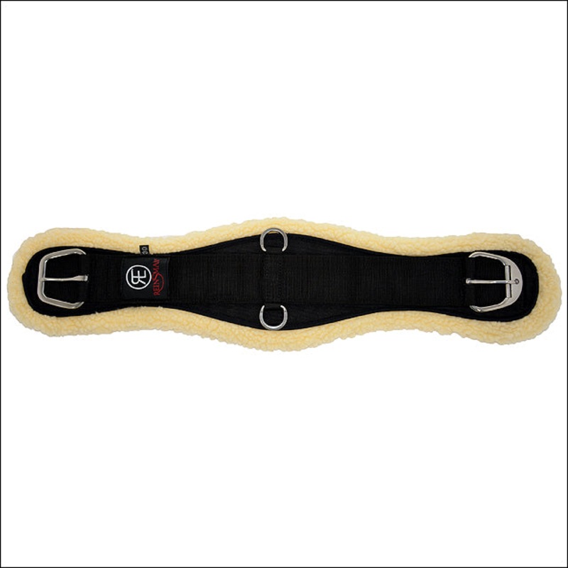 30″ Reinsman Horse Fleece Roper C” Girth W/ Roller Buckles Easy Liners Black