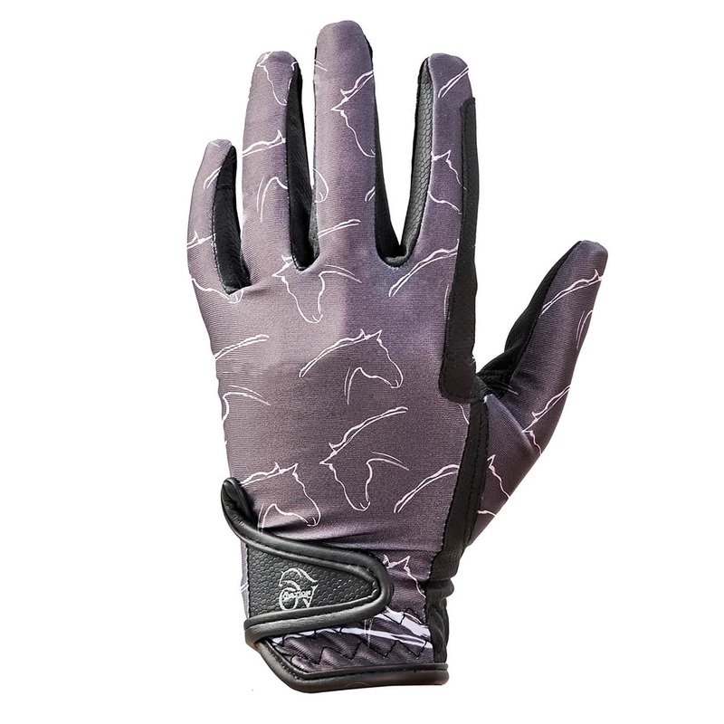 Women’s Cool Rider Riding Gloves – Grey Horses