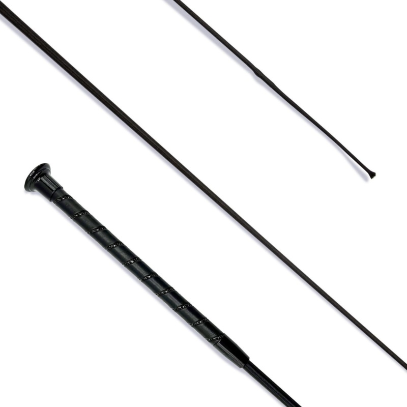 KM Elite Black Crystal Dressage Whip