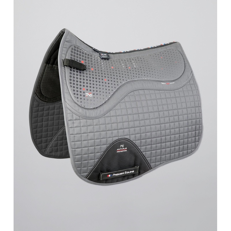 Close Contact Tech Grip Pro Anti-Slip Saddle Pad – Dressage Square Grey