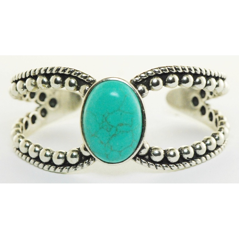 Western Edge Large Stone Beaded Bracelet