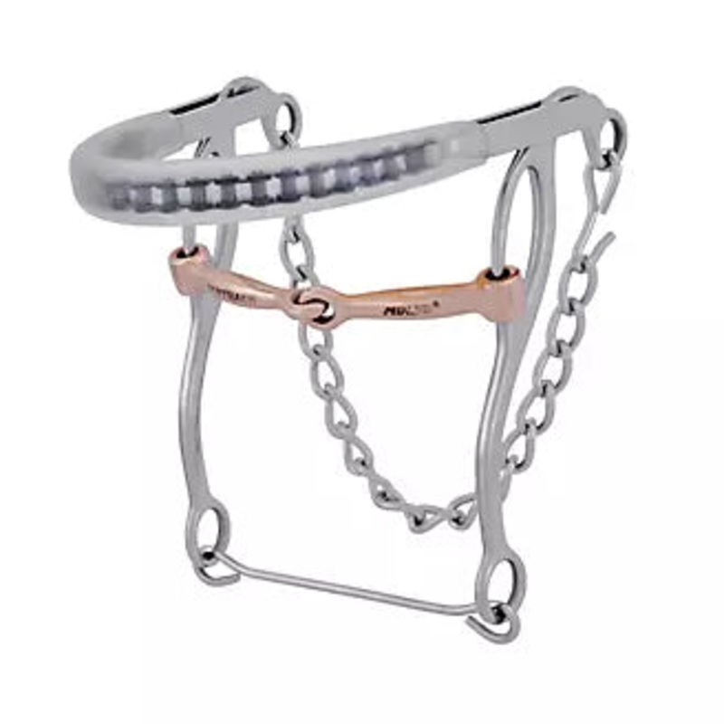 Hackmore w/copper Snaffle Plastic Cover Nose Combo