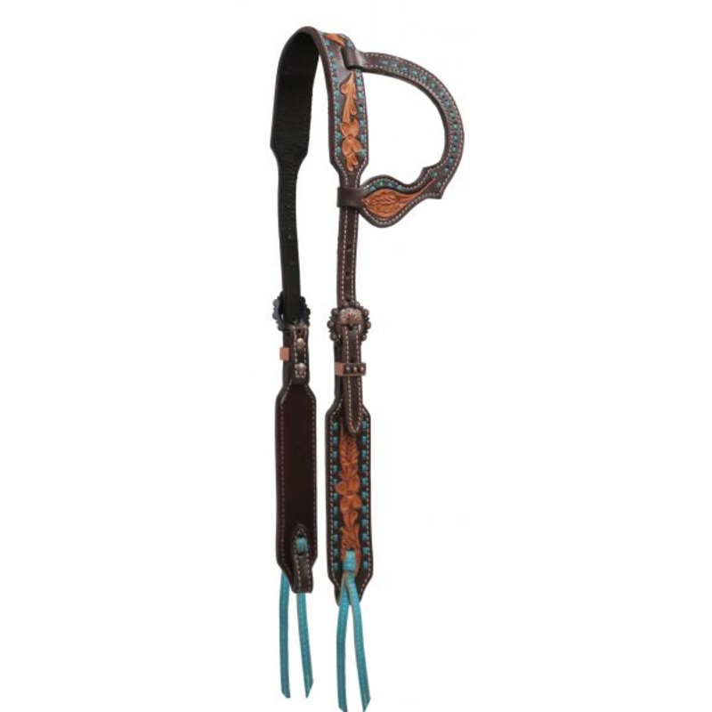 #13603: Showman  Argentina cow leather single ear headstall
