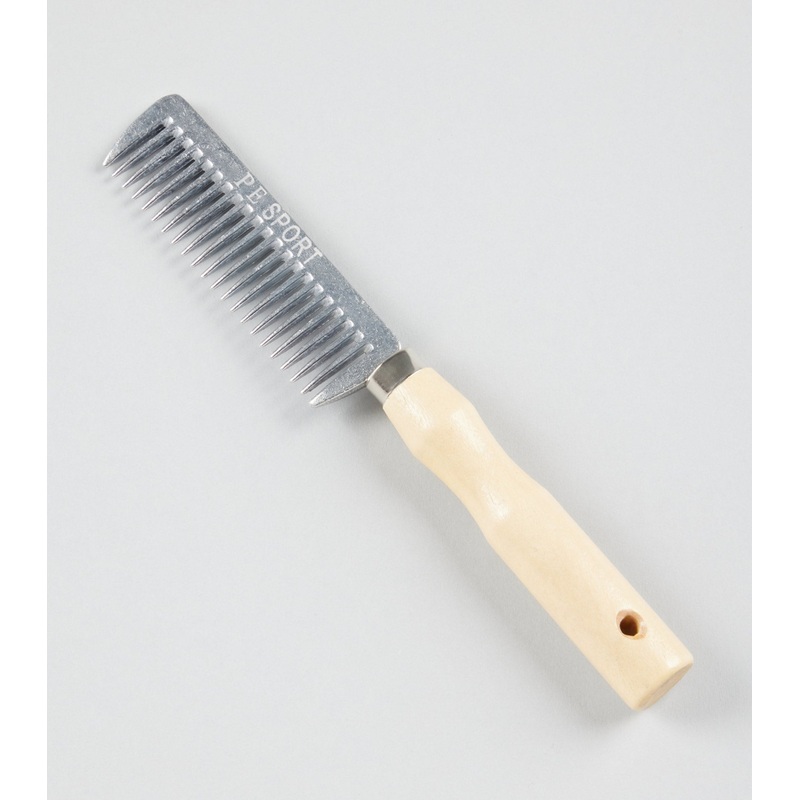 Aluminium Mane Comb with Wooden Handle