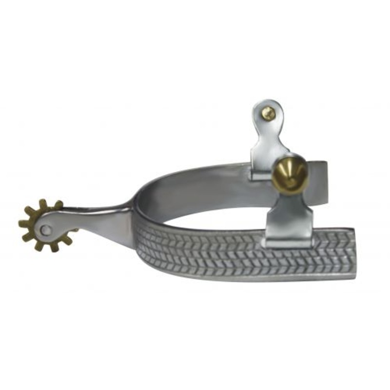 #1456: Showman  Engraved Harringbone Design Spurs