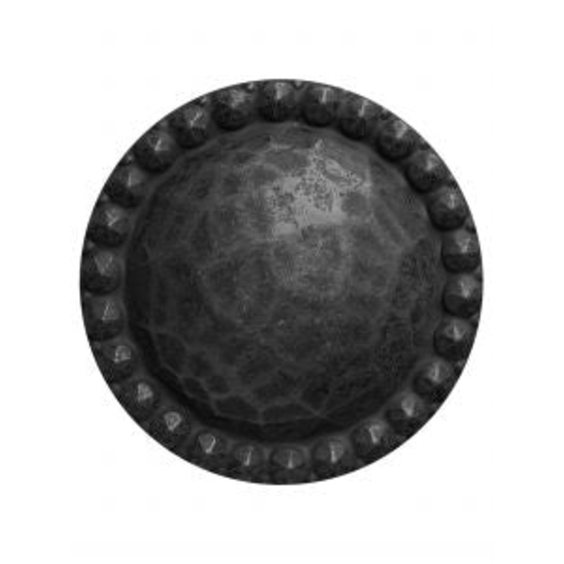 Antique black hammered concho with screw