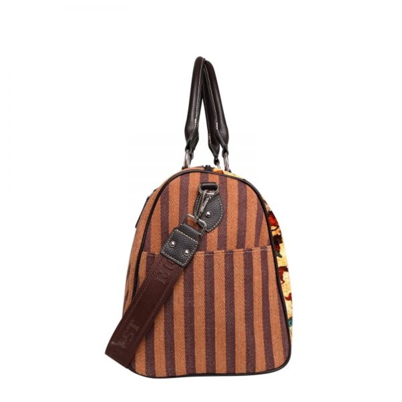 Montana West Multi Color Horse Print Canvas Weekender Bag