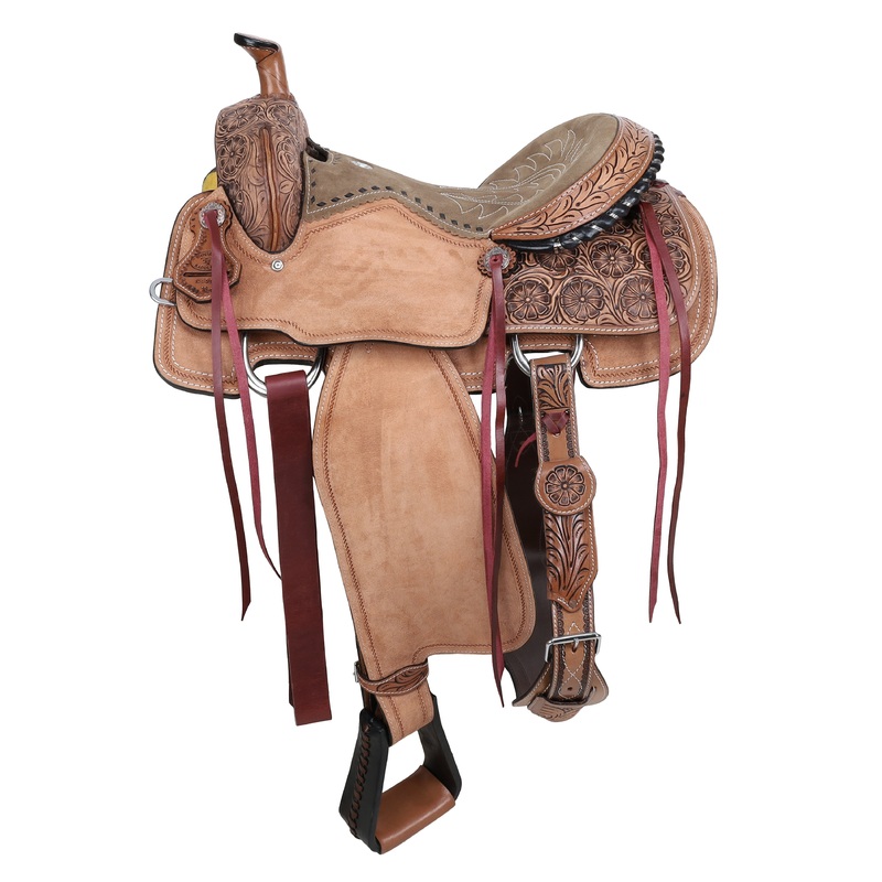 16″ Double T Classic Stitch Golden Horizen Roper Saddle