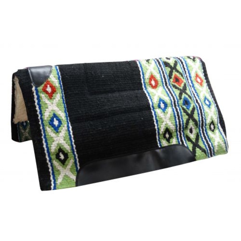 #6224: Showman 36″ x 34″ 100% woven wool top pad with fleece bottom