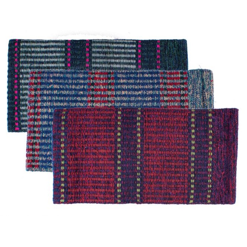#6238: 32″ x 64″ multi colored double weave saddle blankets