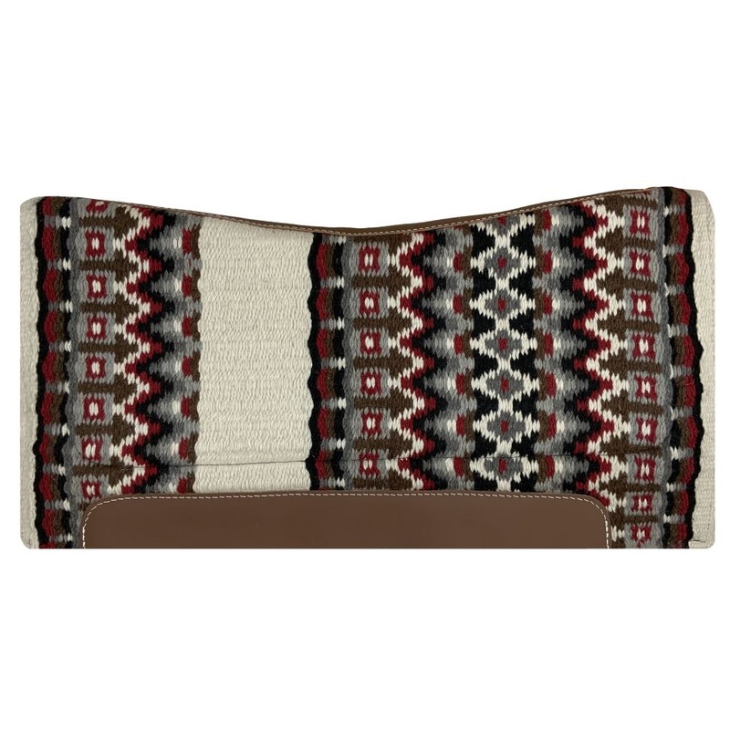Showman 36″ X 34″ Wool Top Contoured Memory Felt Bottom Saddle Pad  Southwest Beige