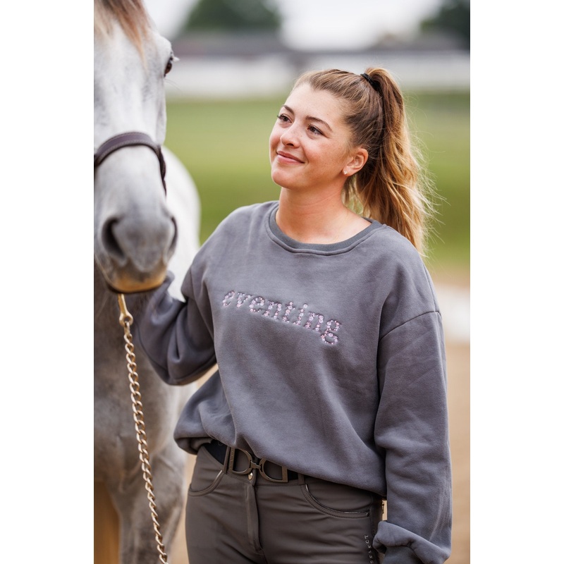 “EVENTING” Sweatshirt – Grey w/Purple