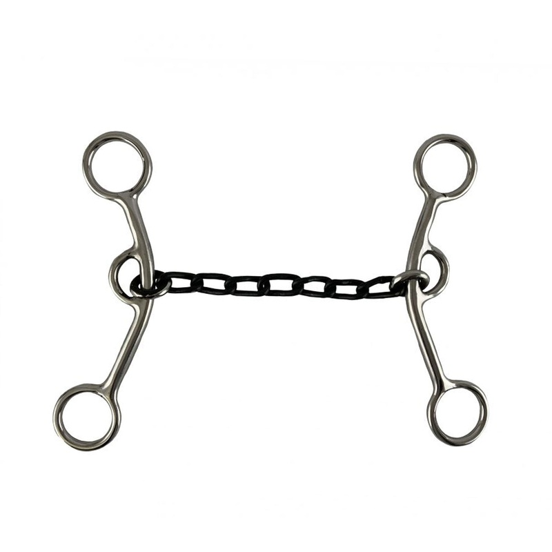 Showman Stainless Steel JR Cow-horse bit with 5 Sweet Iron Chain Mouth