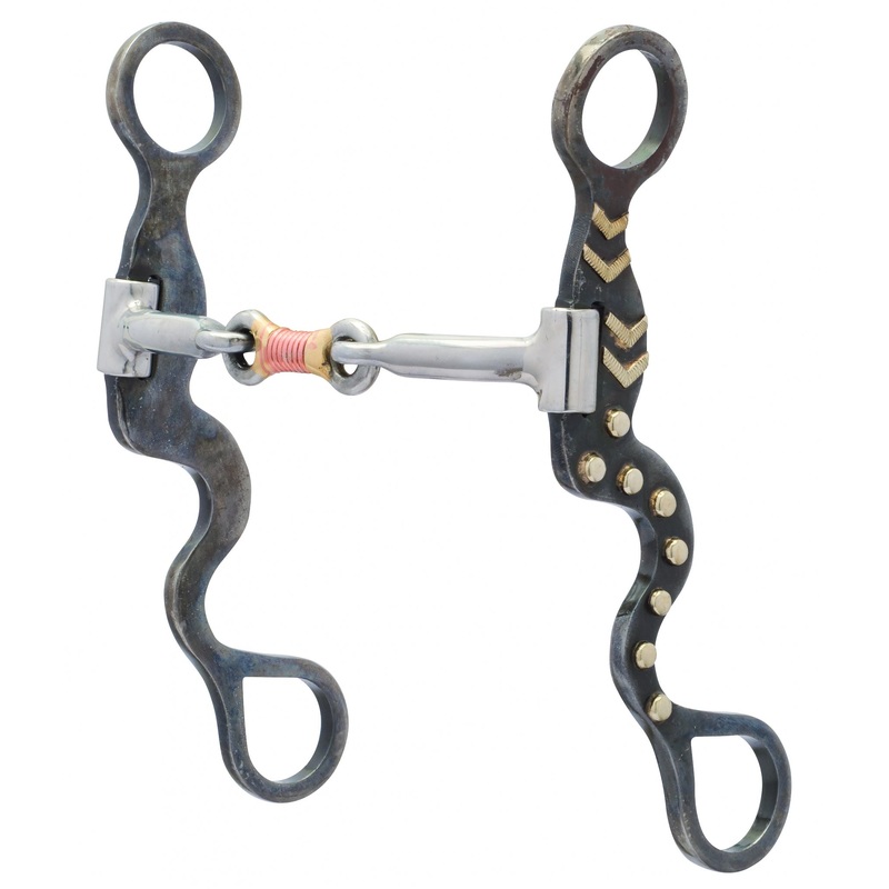 Weaver Pro “S” Shank Bit with Sweet Iron Copper Wire Wrapped Dogbone Mouth