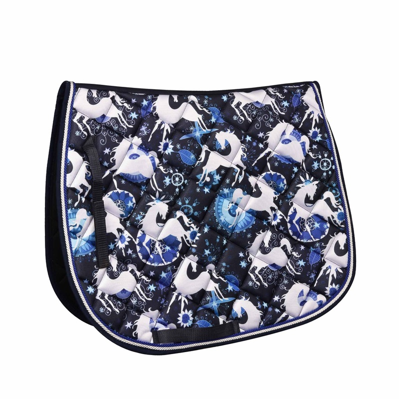 Altitude All-Purpose Saddle Pad – Blue Whimsical Horses