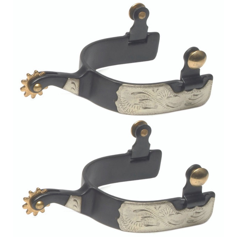 Black Steel Spurs 1″ Band