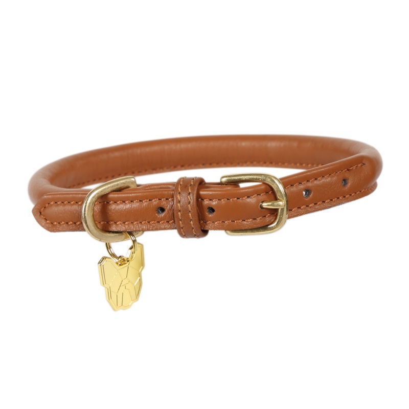 Shires Digby & Fox Rolled Leather Dog Collar