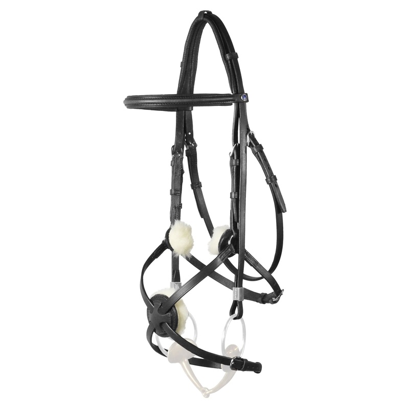 Stubben Leitrim Mexican Noseband with Slide/Lock Snaffle Bridle