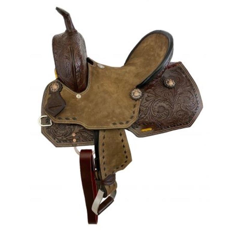 #15856: 12″/ 13″ Double T Youth Hard Seat Barrel Saddle