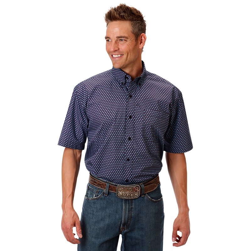 Roper Men’s 0975 Last Chance Foulard Short Sleeve Shirt