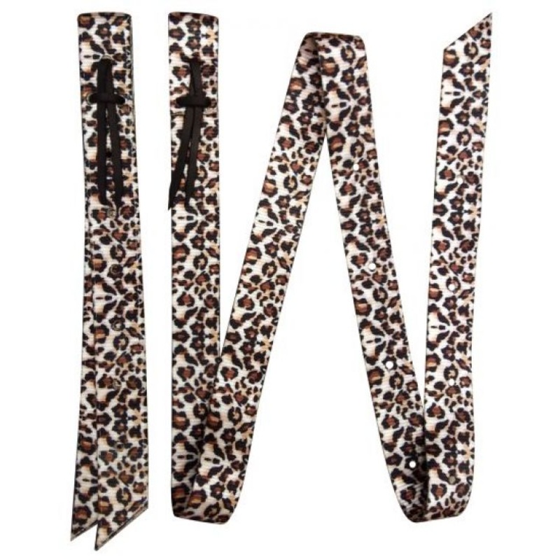 Showman  Premium Quality Cheetah Print Nylon tie strap and Off Billet set