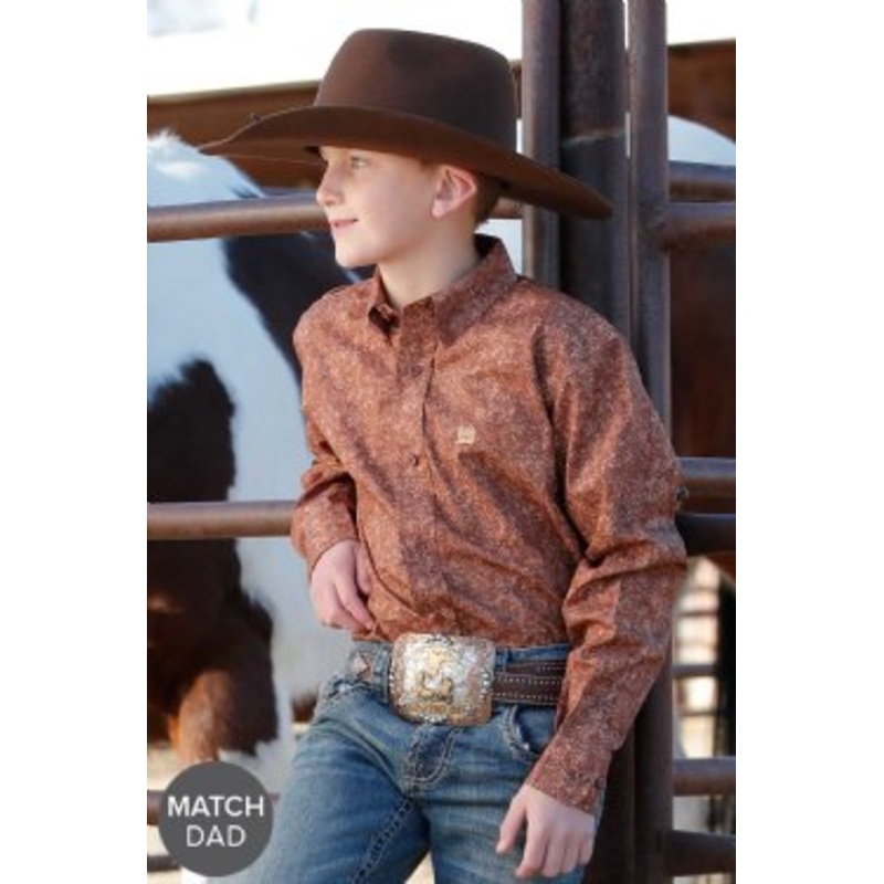 Boy’s Paisley Print by Cinch ~ Brown