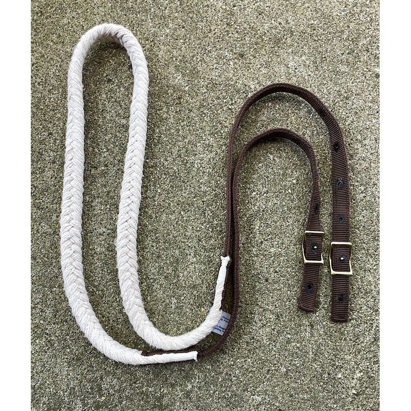 Cotton Rein with Brown Nylon Ends, 3191