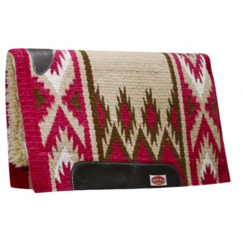 #6202: Showman 36″ x 34″ 100% Wool Top Cutter Style Saddle Pad with Kodel Fleece Bottom and Top Gr