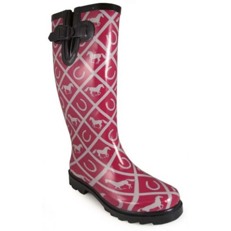 #6766: SMOKY MOUNTAIN Ladies Horse / Horseshoe Design Barn / Rainboot
