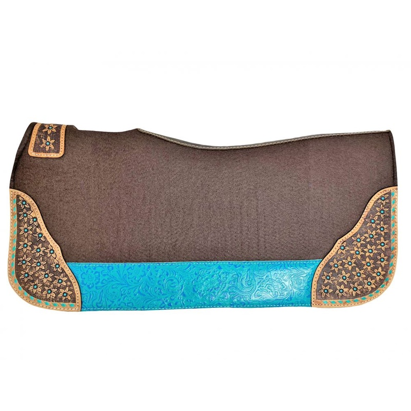 Showman 32″ X 31″ Heavy Duty Brown Felt Saddle Pad