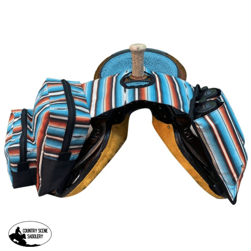 177998 Showman  Serape Print Insulated Water Bottle Horn Bag