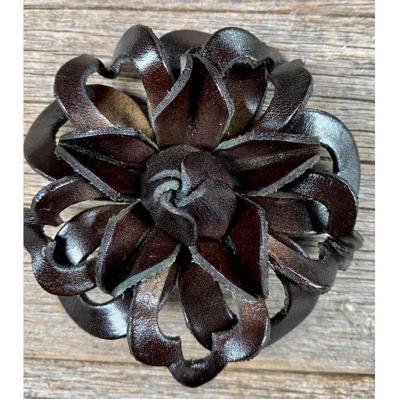 Black Lotus Leather Flower