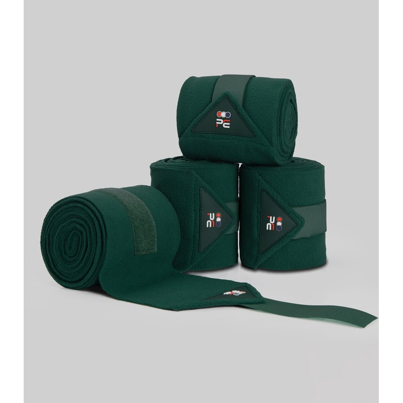 Horse Polo Fleece Bandages Green