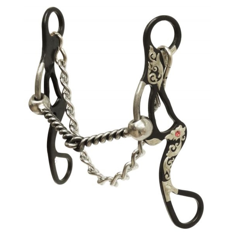 #255091: Showman  Blued steel shank with twisted sliding mouth