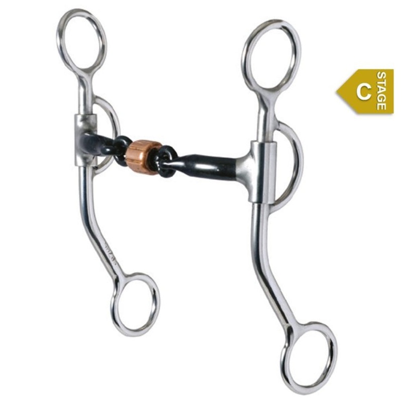 776 Reinsman All-Around 7/16 Inch 3-Piece Sweet Iron Snaffle Bit Copper Roller – 5 Inch